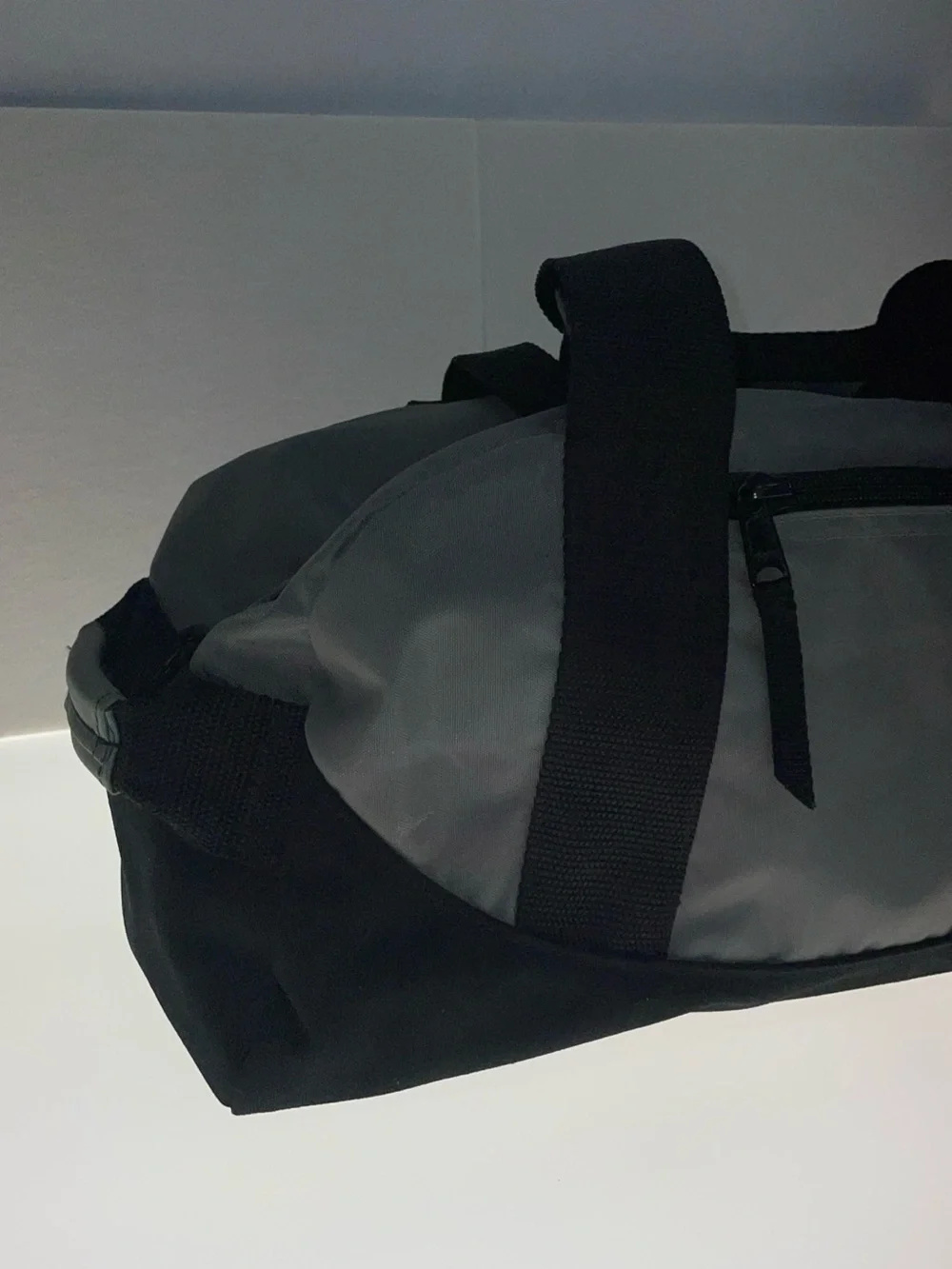 L.L. Bean Black Duffel with Front Pocket and Top Handles